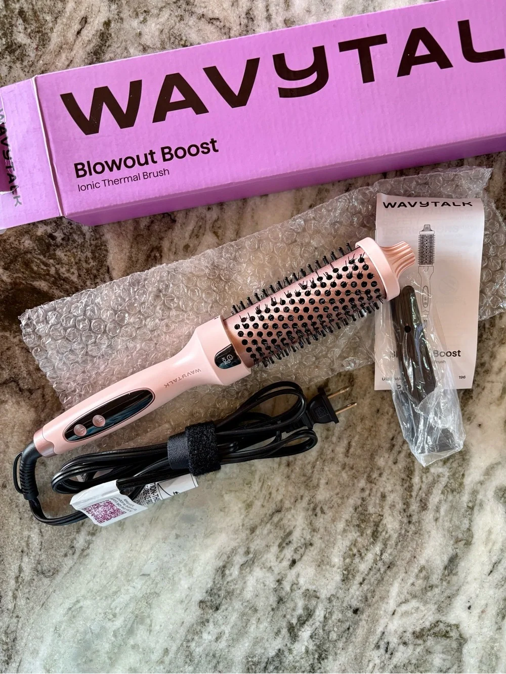Wavytalk—Blowout Boost 1.5 Inch Ionic Thermal Brush, Pink